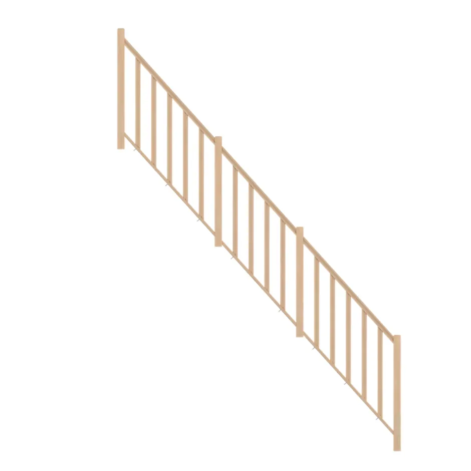 Pack balustrade verticale hêtre coloris naturel h.105,8 cm x l.346,8 cm-Fortia Sale