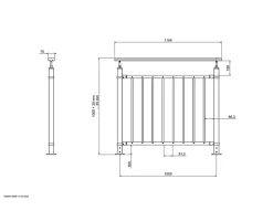 Fortia Pack balustrade verticale à plat noir