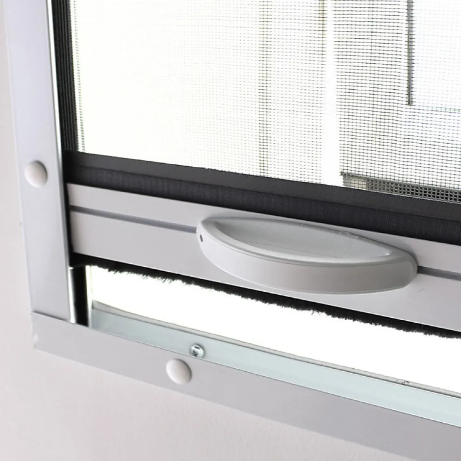 Pack éco de 2 moustiquaire enroulables verticales pour fenêtre de toit alu L 140 cm x H 150 cm Blanc-Volet-Moustiquaire Sale