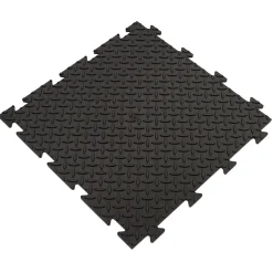 Pack de 10 Dalles PVC Clipsables Noires 50x50 cm Antidérapantes - Revêtement de Sol Garage, Atelier-Intec Outlet