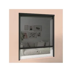 PACK ECO de 2 moustiquaires alu H145 cm x L130 cm Gris-Volet-Moustiquaire New