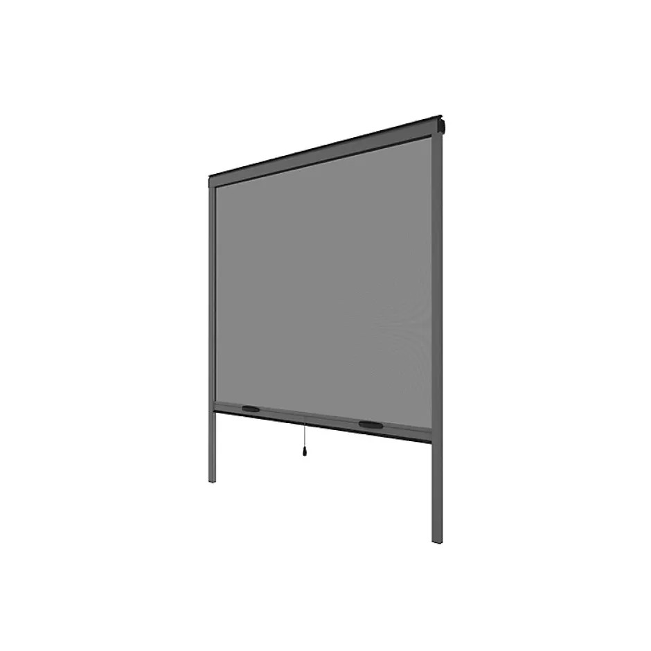 PACK ECO de 2 moustiquaires alu H145 cm x L130 cm Gris-Volet-Moustiquaire New