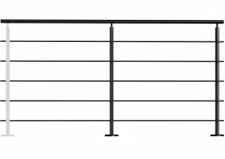 Pack garde-corps : prêt à poser à plat Prestio ral 9005-Kordo New