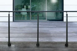 Burger Pack garde-corps Opalu noir pose en applique 2m