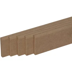 Pack promotionnel de 5 plinthes MDF brut 2000 x 68 x 9 mm-Forestea Best
