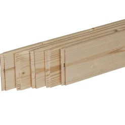 Pack promotionnel de 5 plinthes sapin massif bord rond 2050 x 110 x 9 mm-Forestea Online