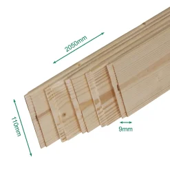 Pack promotionnel de 5 plinthes sapin massif bord rond 2050 x 110 x 9 mm-Forestea Online