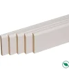 Pack promotionnel de 5 plinthes MDF revetu blanc bord arrondi 2000 x 68 x 9 mm-Forestea New