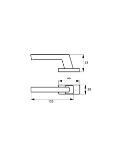 Paire de béquilles pour porte, carré 7mm avec fourreau 7 à 8mm fourni, laqué blanc --Thirard Best