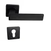 Paire de Poignées de Porte sur Rosaces Aluminium Carrées noires "NATALYA" - +1 Paire de rosaces cylindre-Klose Besser Online