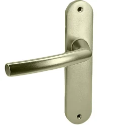 Paire de poignées sur plaques aluminium blindé 190 mm porte intérieur sans clés Bricard Osmose-Autres Outlet