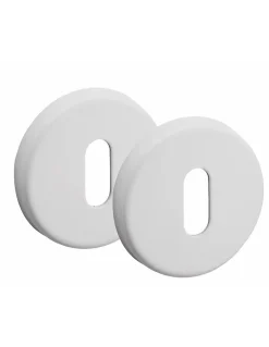 Paire de rosaces blanc, trou de clé --Thirard Sale