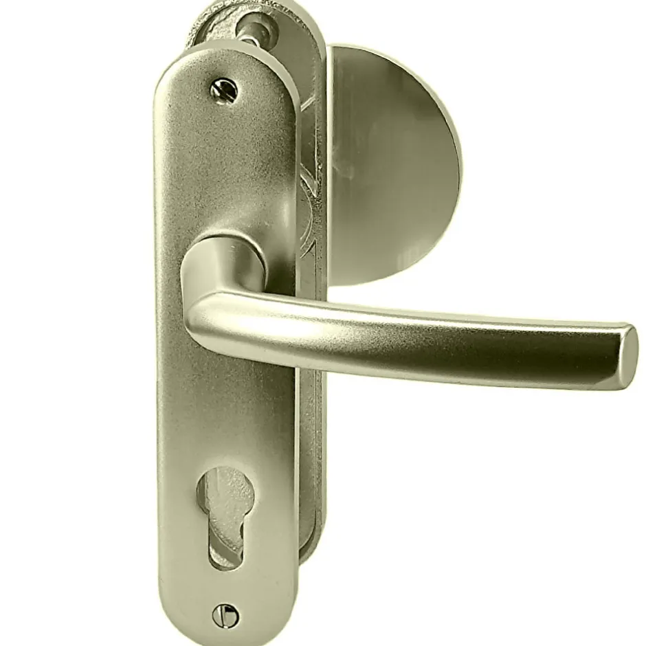 Paire poignées de porte aluminium blindée Bricard Osmose 190 mm béquille aileron trou cylindre-Autres Hot