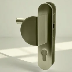 Paire poignées de porte aluminium blindée Bricard Osmose 190 mm béquille aileron trou cylindre-Autres Hot