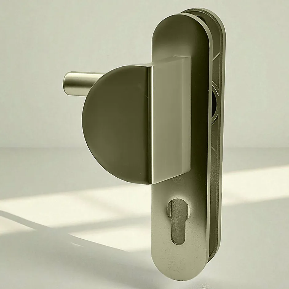 Paire poignées de porte aluminium blindée Bricard Osmose 190 mm béquille aileron trou cylindre-Autres Hot