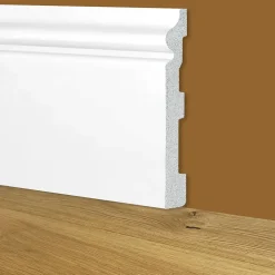 Eternal Parquet Palette de 100ml de plinthe plinthe BLANCHE mod. ETHNIQUE 150x18x2000mm en POLYMÈRES - Polystructuré