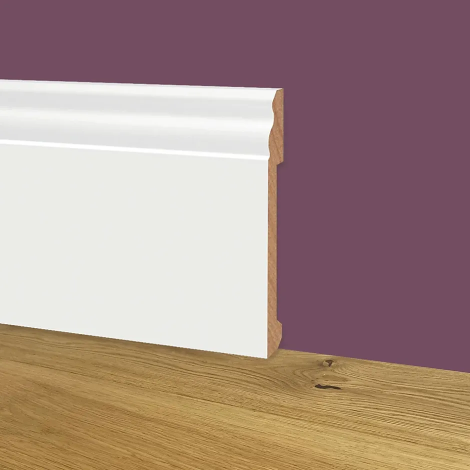 Eternal Parquet Palette 76ML de plinthes DUCALE en EqualWood HI-TEC POLYMERE 100x14x2000mm - BLANC