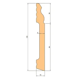 Eternal Parquet Palette 90ML de plinthes DUCALE en EqualWood HI-TEC POLYMERE 120x15x2000mm - BLANC