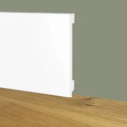 Eternal Parquet Palette 76ml Plinthe BLANCHE Presse-étoupe carré 100x15x2000mm en POLYMÈRES - Polystructuré