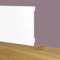 Eternal Parquet Palette 76ml Plinthe BLANCHE Presse-étoupe carré 100x15x2000mm en POLYMÈRES - Polystructuré