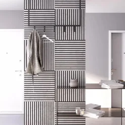 Panneau acoustique décoratif scandinave 60 x 60 cm - bois durable et plastique recyclé-Protocole Home Outlet