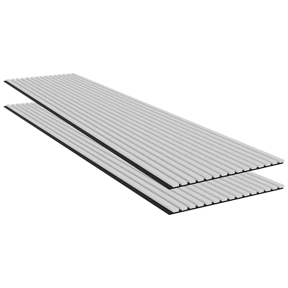 Panneau Acoustique 21mm - Blanc Cuir - Feutrine Noire - 240x60cm - Lot de 2-Ps Global Company New