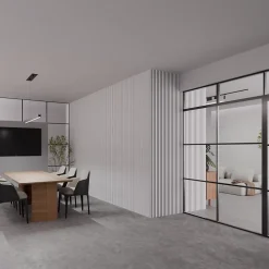 Panneau Acoustique 21mm - Blanc Cuir - Feutrine Noire - 240x60cm - Lot de 2-Ps Global Company New