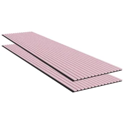 Panneau Acoustique 21mm - Rose - Feutrine Noire - 240x60cm - Lot de 2-Ps Global Company Outlet