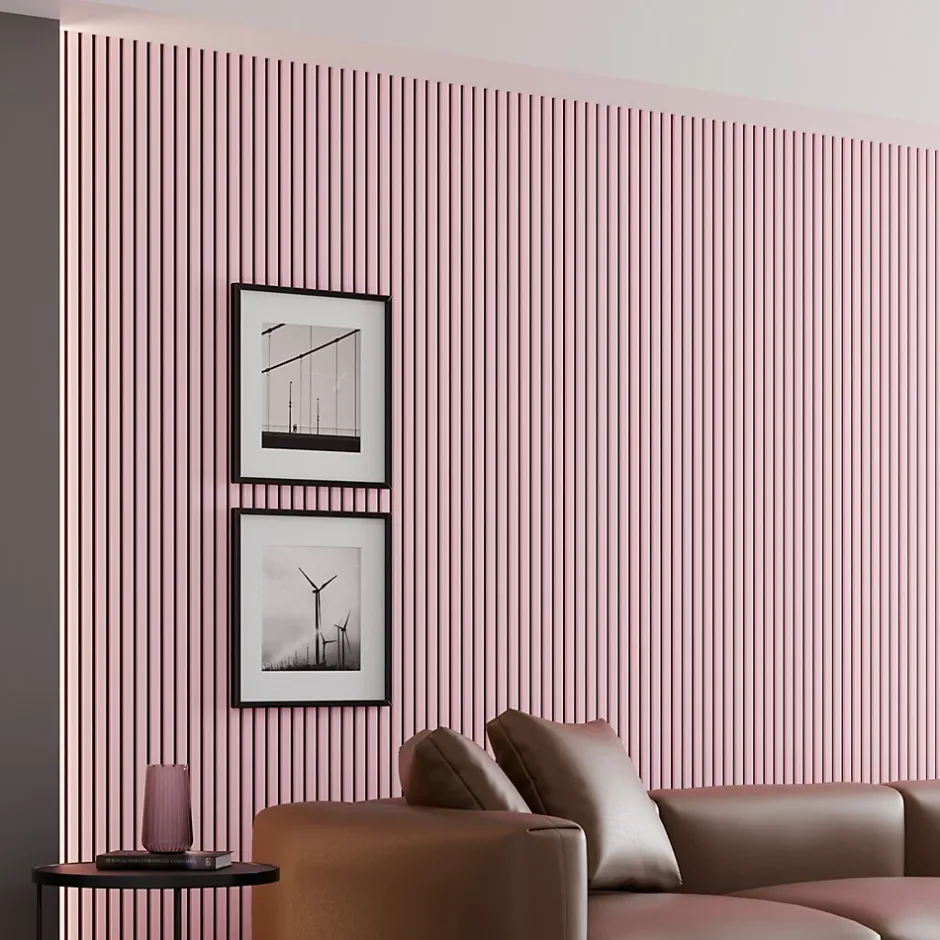 Panneau Acoustique 21mm - Rose - Feutrine Noire - 240x60cm - Lot de 2-Ps Global Company Outlet