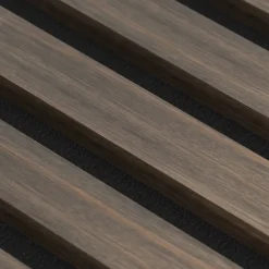 Ps Global Company Panneau Acoustique 21mm - Noyer Foncé - Feutrine Noire - 240x60cm - Lot de 2