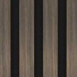 Ps Global Company Panneau Acoustique 21mm - Noyer Foncé - Feutrine Noire - 240x60cm - Lot de 2