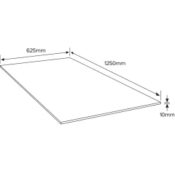Panneau aggloméré - 125 x 62,5 cm, ép.10 mm (vendu au panneau)- Outlet
