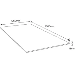 Panneau aggloméré - 250 x 125 cm, ép.18 mm (vendu au panneau)- Online