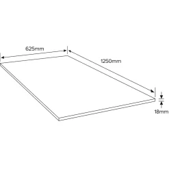 Panneau aggloméré - 125 x 62,5 cm, ép.18 mm (vendu au panneau)