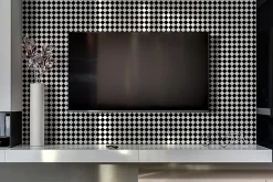 Panneau autocollant 100x50 cm Damier incliné 1 pcs-Tulup Outlet