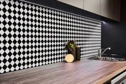 Panneau autocollant 100x50 cm Damier incliné 1 pcs-Tulup Outlet