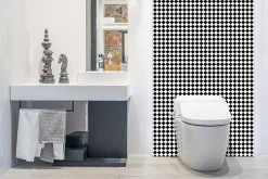 Panneau autocollant 100x50 cm Damier incliné 1 pcs-Tulup Outlet