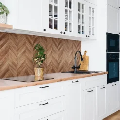 Panneau autocollant 100x50 cm planches de bois 1 pcs-Tulup Outlet