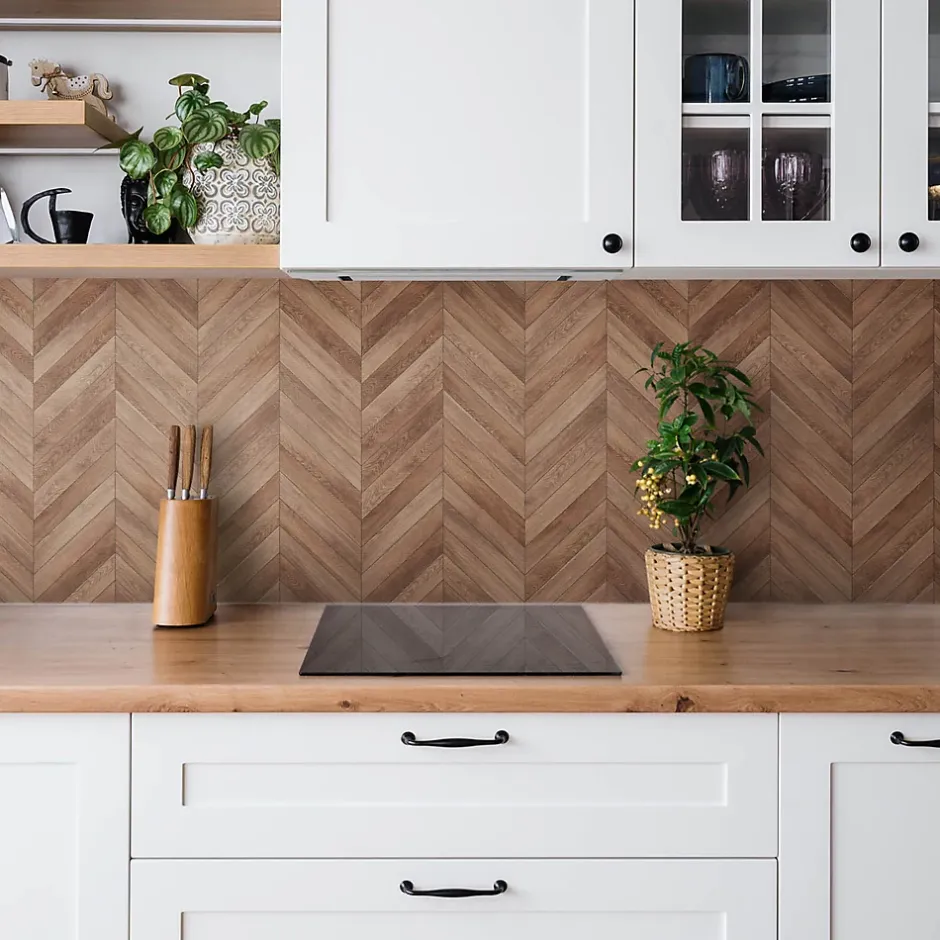 Panneau autocollant 100x50 cm planches de bois 1 pcs-Tulup Outlet