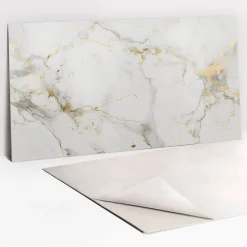 Panneau autocollant 100x50 cm Marbre élégant et or 1 pcs-Tulup Discount