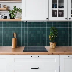 Panneau autocollant 100x50 cm Mosaïque vert bouteille 1 pcs-Tulup Discount