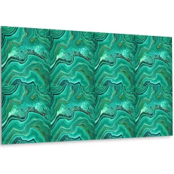 Tulup Panneau autocollant 100x50 cm Texture de la malachite 1 pcs