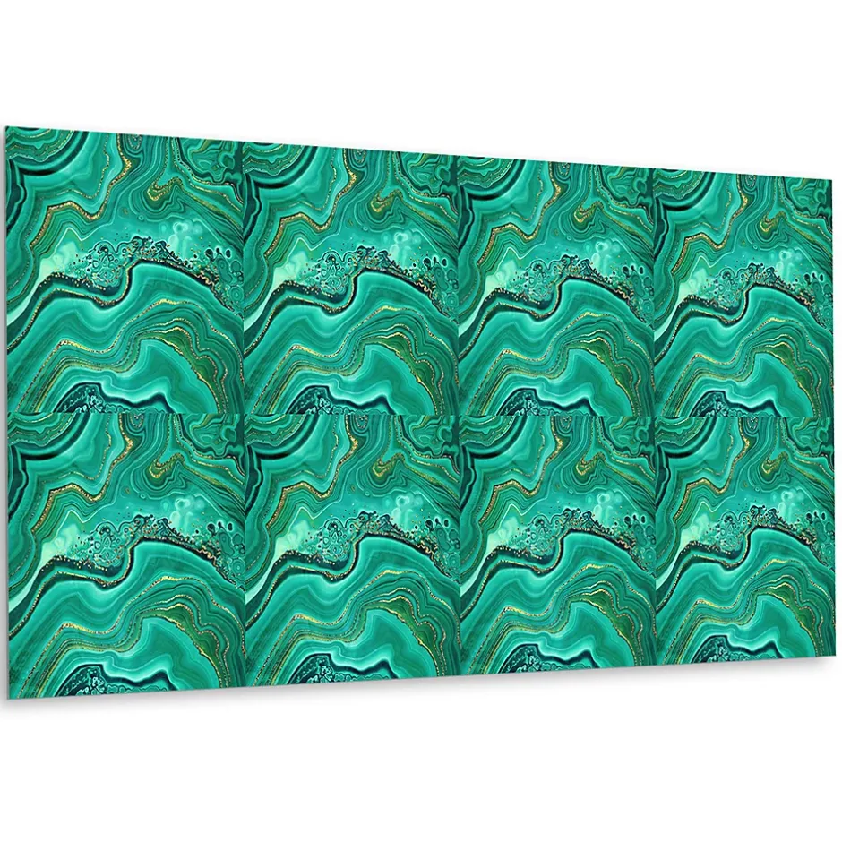 Tulup Panneau autocollant 100x50 cm Texture de la malachite 1 pcs