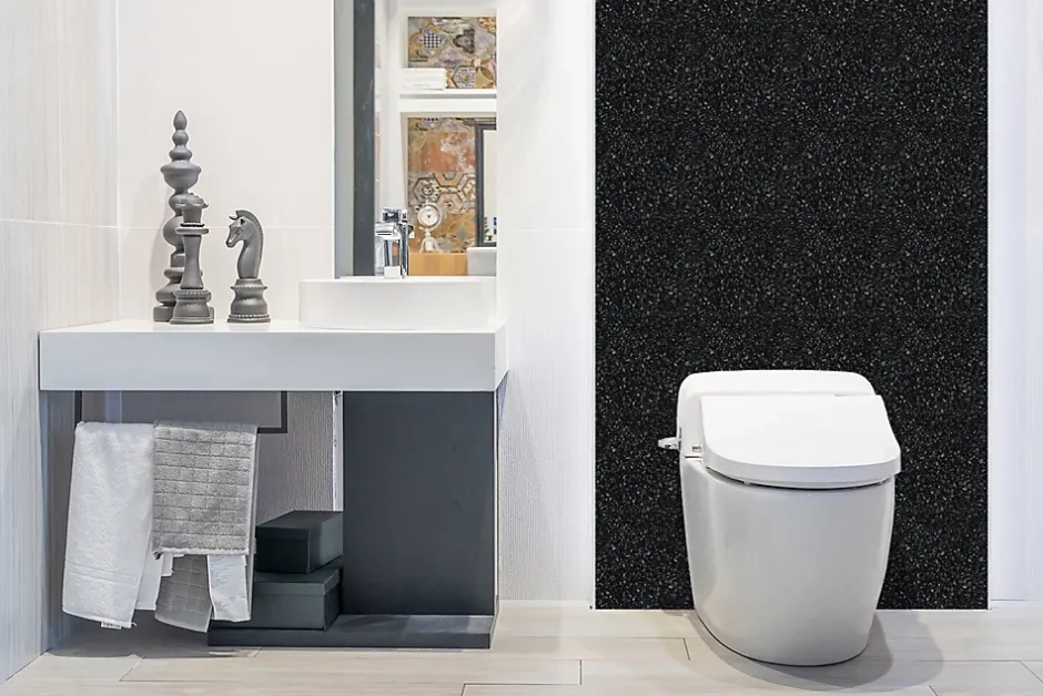 Tulup Panneau autocollant 100x50 cm Sol noir classique 1 pcs