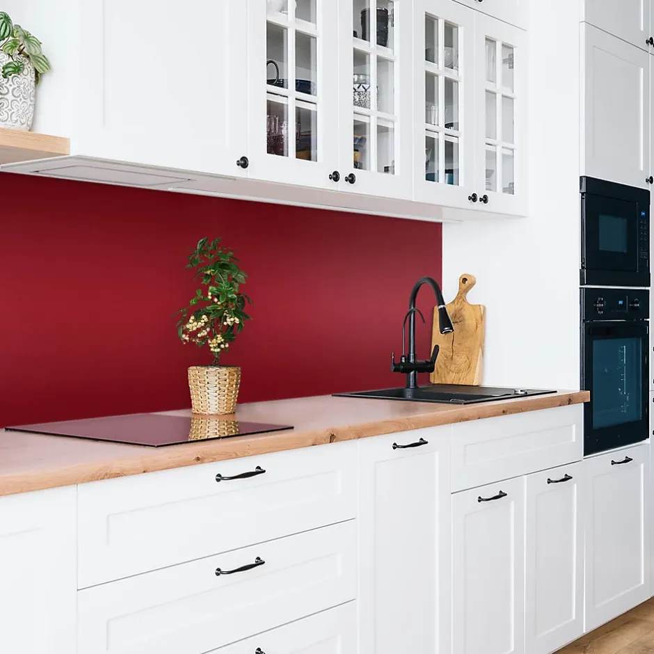 Panneau autocollant 100x50 cm Couleur bordeaux 1 pcs-Tulup Sale