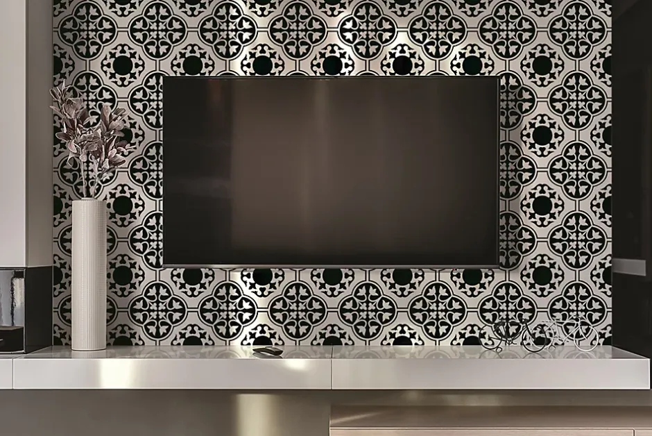 Panneau autocollant 100x50 cm Ornement fleuri 1 pcs-Tulup Discount