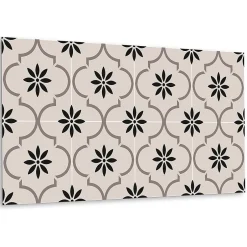 Tulup Panneau autocollant 100x50 cm Motif floral arabe 1 pcs