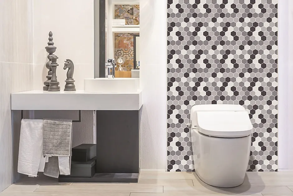 Panneau autocollant 100x50 cm Hexagone 1 pcs-Tulup Outlet