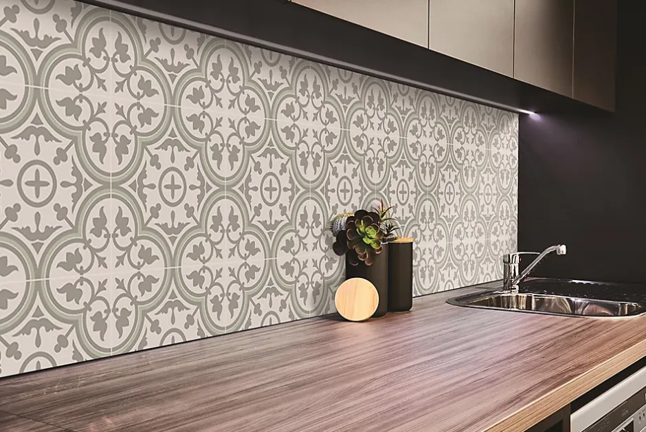 Tulup Panneau autocollant 100x50 cm Ornement floral 1 pcs