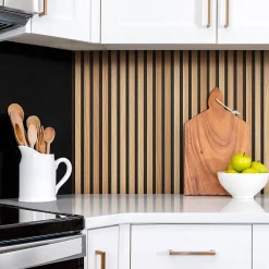 Panneau autocollant 100x50 cm Planches en bois lamelles 1 pcs-Tulup